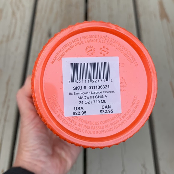 Orange Studded Starbucks Cup 24 oz tumbler - Picture 6 of 9
